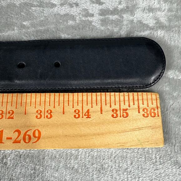 Coach Black Leather Belt with Gold Buckle - Picture 13 of 14